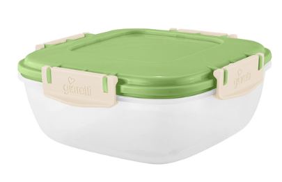 Контейнер для продуктов Sugar&Spice Barberry герметичный 0,35л квадратный фисташка